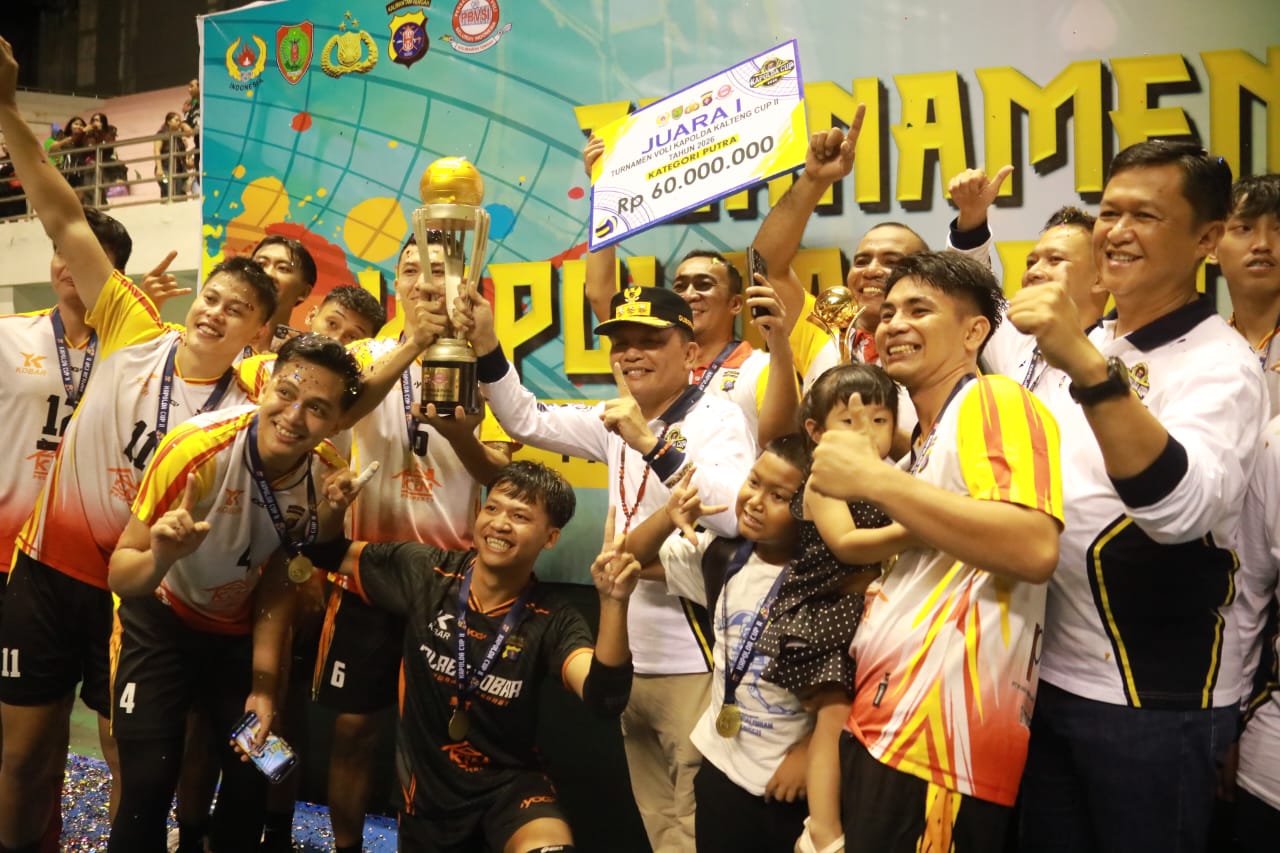 Gubernur Kalteng Agustiar Sabran Tutup Kapolda Cup II 2026, Barito Utara Juara Putri dan Kotawaringin Barat Juara Putra