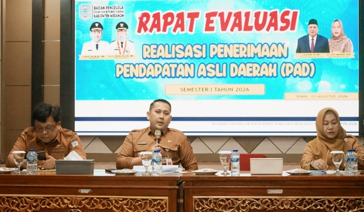 Bupati Merangin M. Syukur Evaluasi Kinerja OPD, PAD Triwulan II Jauh dari Target dan Belanja Pegawai Capai Rp700 Miliar