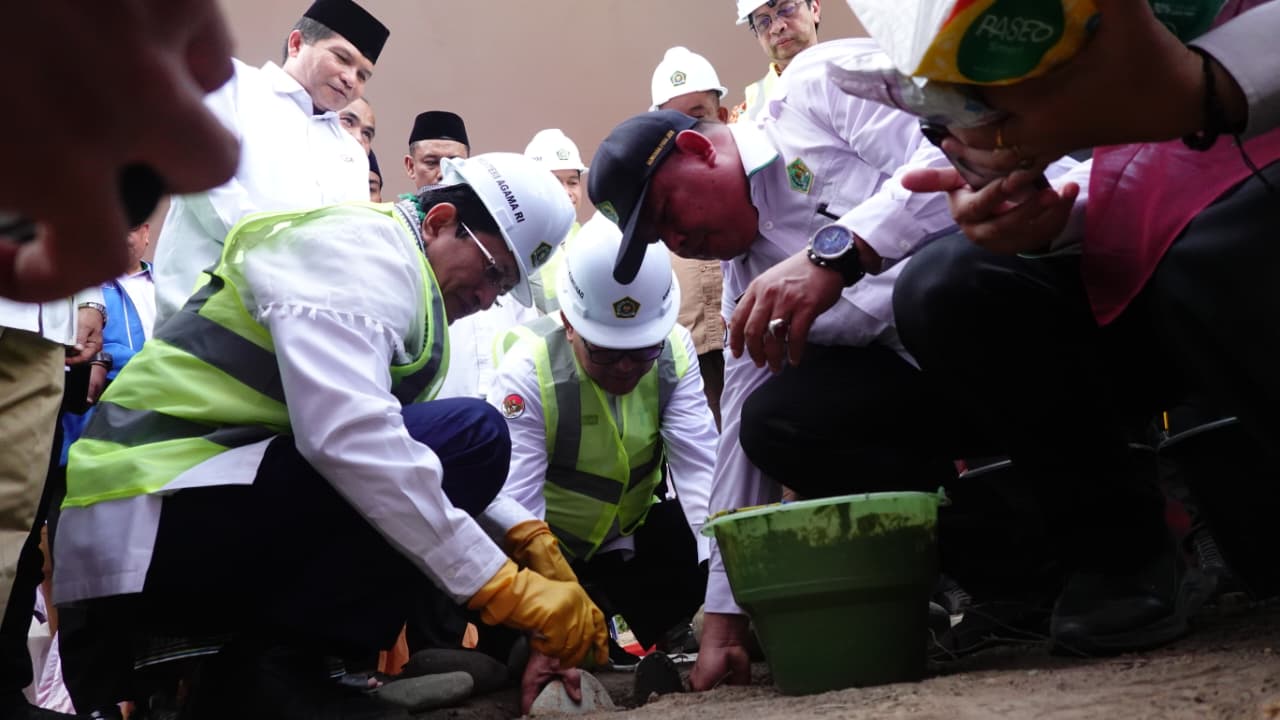 Janji Menag Nasaruddin Umar ke Warga Pidie Jaya Terwujud, Pembangunan MIN 5 yang Hanyut Terjang Banjir Resmi Dimulai