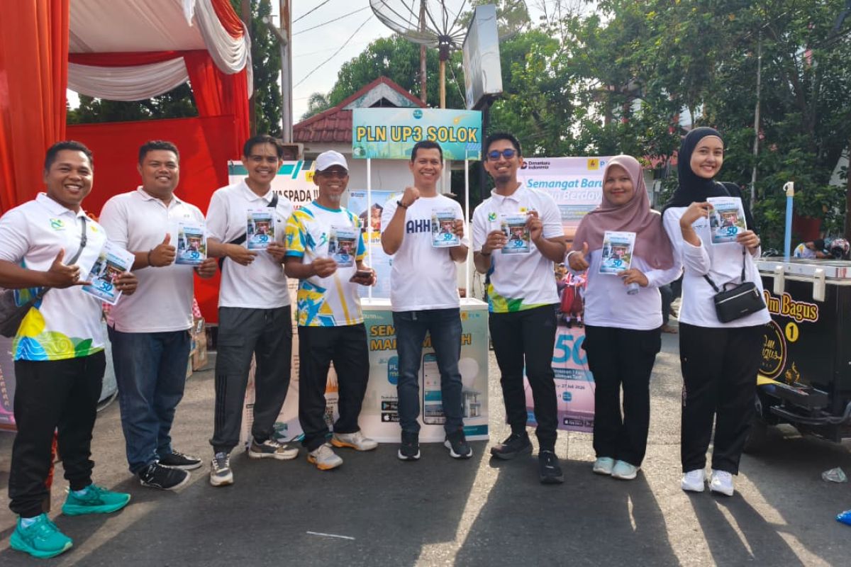 PLN ULP Solok Buka Layanan Tambah Daya Diskon 50 Persen di Tengah Ribuan Peserta Bhayangkara Run