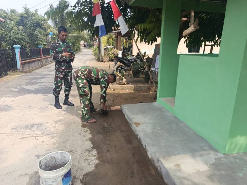 Satgas TMMD ke-129 Kodim 0418/Palembang Rampungkan Pos Kamling dan Tata Lingkungan Jelang Penutupan 13 Agustus 2026