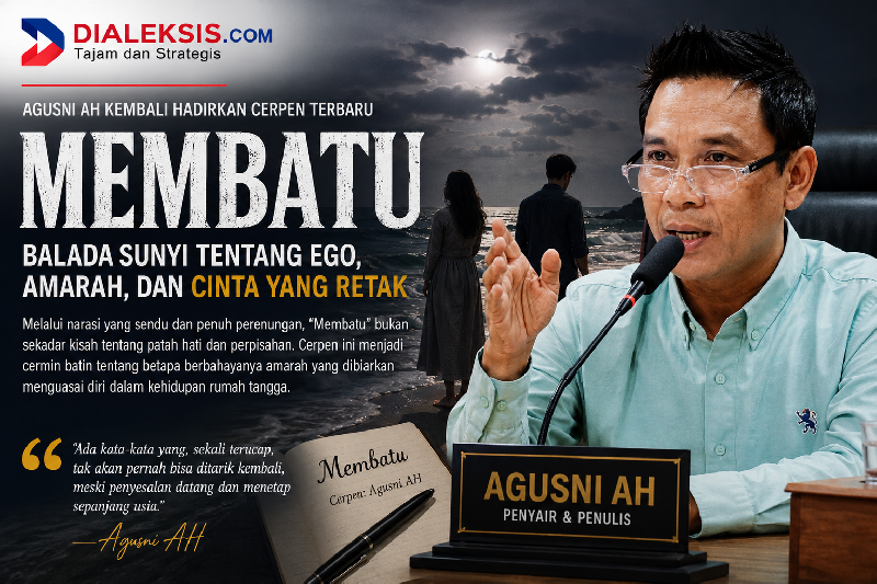 Agusni AH Rilis Cerpen “Membatu”, Balada Sunyi Pasutri yang Hancur Akibat Ego dan Luka yang Dipendam