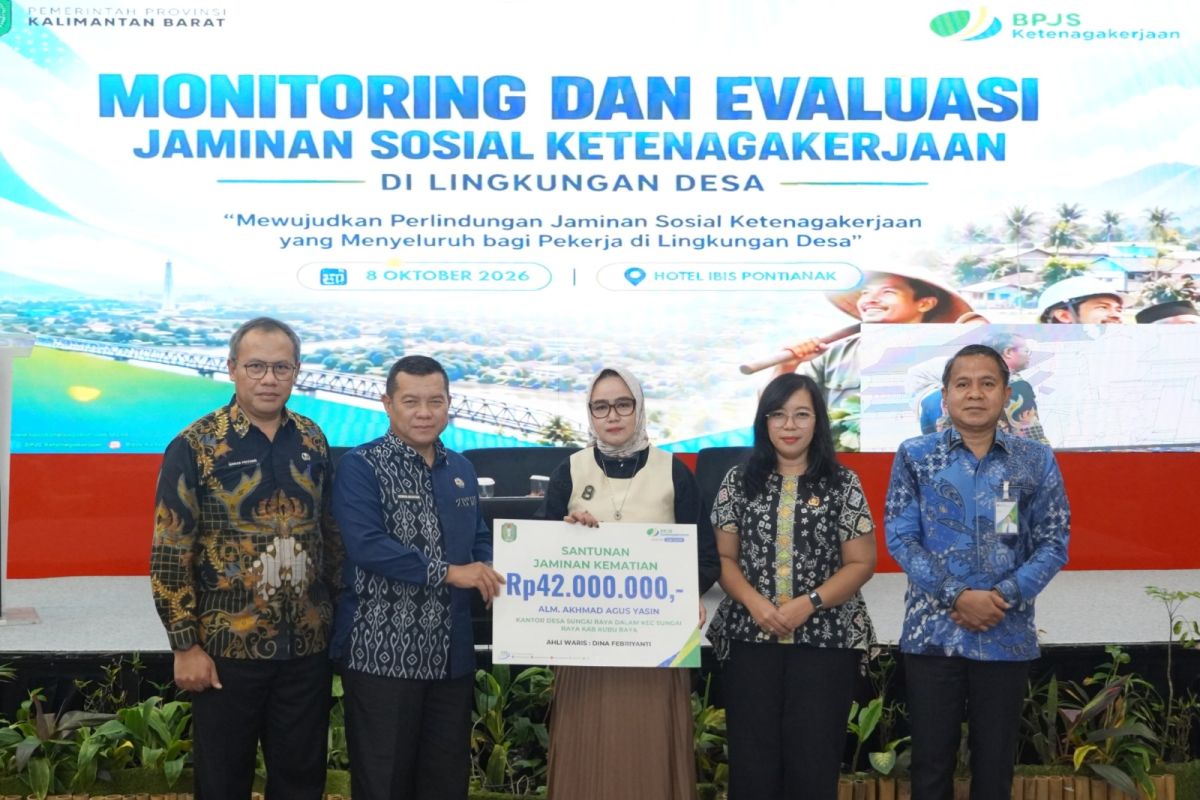 BPJamsostek dan Pemprov Kalbar Perluas Perlindungan Pekerja Desa, Kepesertaan Baru 30,15 Persen