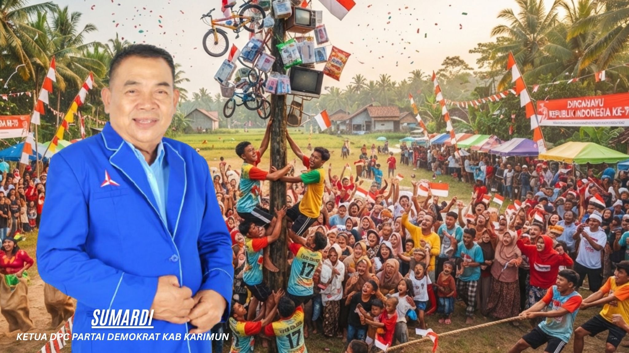 HUT ke-25 Partai Demokrat, DPC Karimun Siapkan Lomba Rakyat untuk Peringatan Kemerdekaan RI ke-81