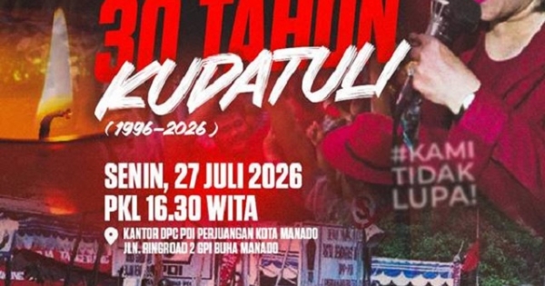 30 Tahun Kudatuli, PDI Perjuangan di Sulawesi Utara Gelar Peringatan dan Pemutaran Film Penyerbuan Kantor DPP