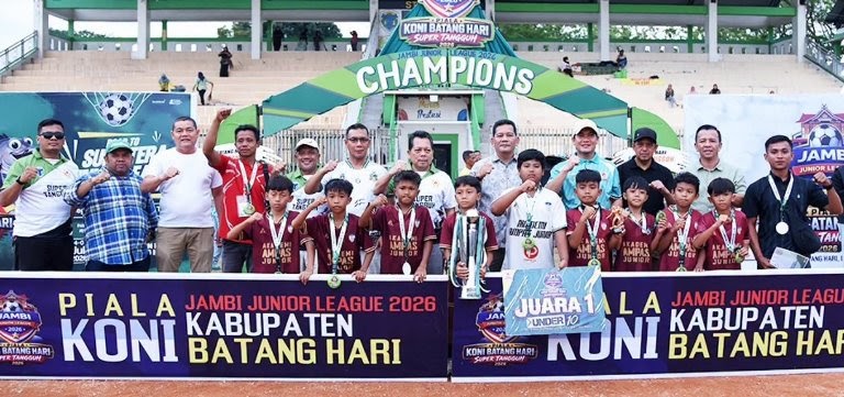 Jambi Junior League 2026 Piala KONI Batang Hari Berakhir, Empat Tim Muda Wakili Provinsi ke Tingkat Sumatera