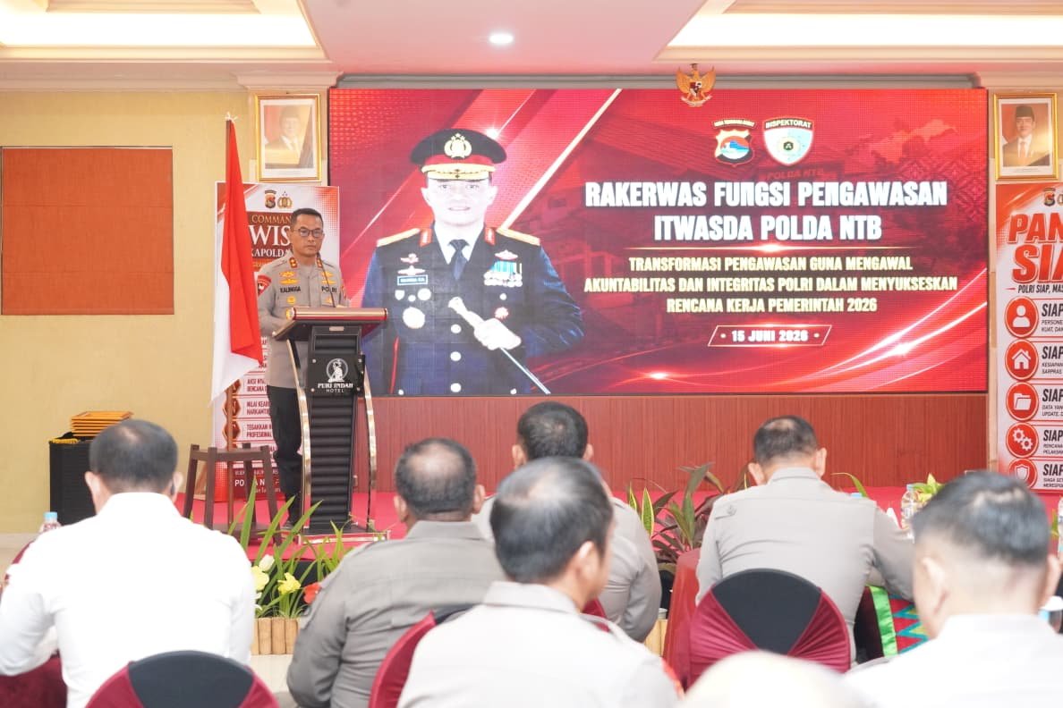 Kapolda NTB Buka Rakerwas 2026, Tekankan Pengawasan Bukan Sekadar Cari Kesalahan Tapi Mitigasi Risiko