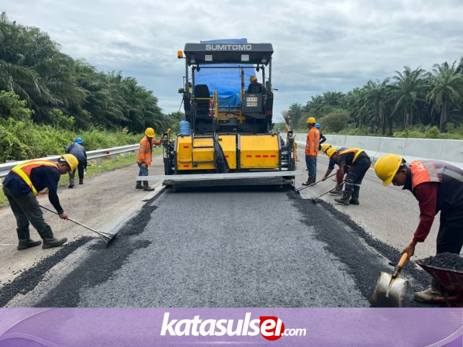 Tol Trans Sumatera Ruas Pekanbaru-Dumai Rawat 4 Titik Jalan Bergelombang, Pengendara Akui Infrastruktur Tetap Nyaman