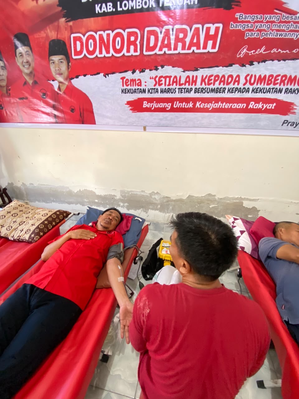PDIP Lombok Tengah Gelar Donor Darah dan Pengobatan Gratis di Bulan Bung Karno, Targetkan 150 Kantong Darah