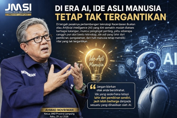 Ketua JMSI Lampung Ingatkan Pelajar dan Pekerja Kreatif: AI Bantu Ide, Jangan Tumpulkan Daya Pikir
