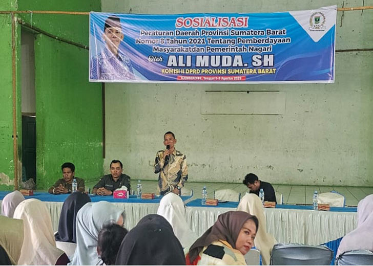 Sosialisasi Perda Pemberdayaan Nagari di Pasaman Barat, Anggota DPRD Sumbar Ali Muda Dorong Warga Lembah Melintang Ambil Peran dalam Pembangunan
