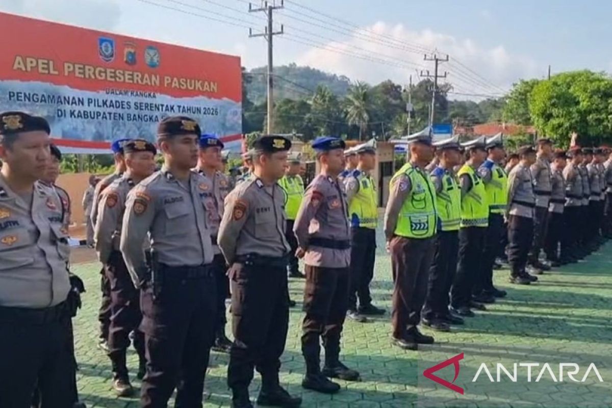Polres Bangka Selatan Kerahkan 270 Personel Amankan Pilkades Serentak di 7 Desa, 23 Calon Kepala Desa Bertarung