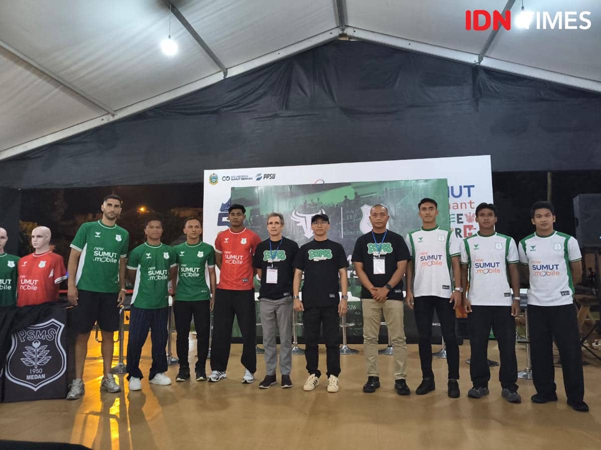 PSMS Medan Luncurkan Jersey Piala Presiden Elite 2026 di PRSU, Suporter Antusias Sambut Skuad Baru