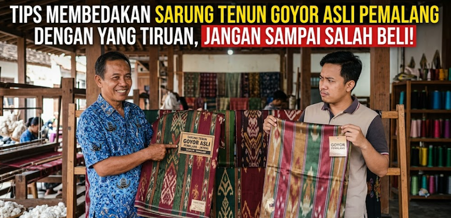 4 Ciri Fisik Sarung Tenun Goyor Asli Pemalang yang Wajib Diketahui Sebelum Beli, Harga Capai Rp1,5 Juta