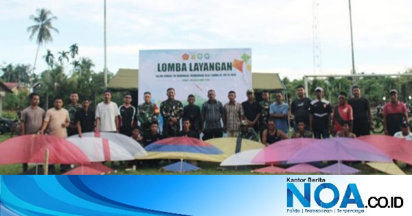 Turnamen Layang-Layang Tradisional Meriahkan TMMD ke-128 Kodim 0110/Abdya, Puluhan Pemuda Adu Ketahanan di Udara
