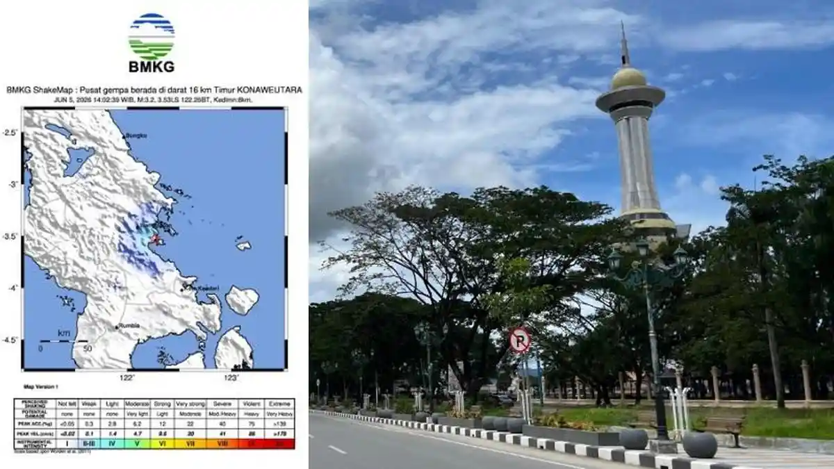 5 Hari 44 Kali Gempa Guncang Sulawesi Tenggara: 29 Kali di Konawe Utara, 10 di Kolaka Timur, 2 di Kendari
