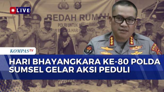 HUT Bhayangkara ke-80, Polda Sumsel Perbaiki Rumah Warga Kurang Mampu dan Gelar Pengobatan Gratis
