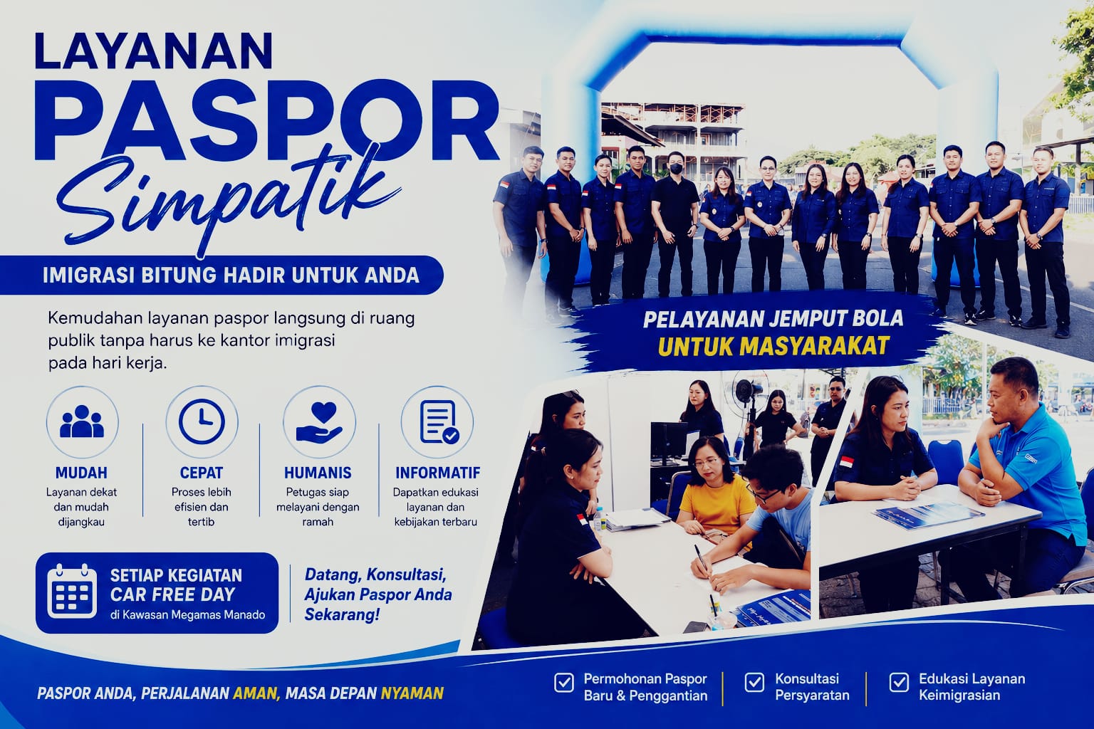 Imigrasi Bitung Buka Layanan Paspor di CFD Megamas Manado, Gandeng BRI untuk Jemput Bola