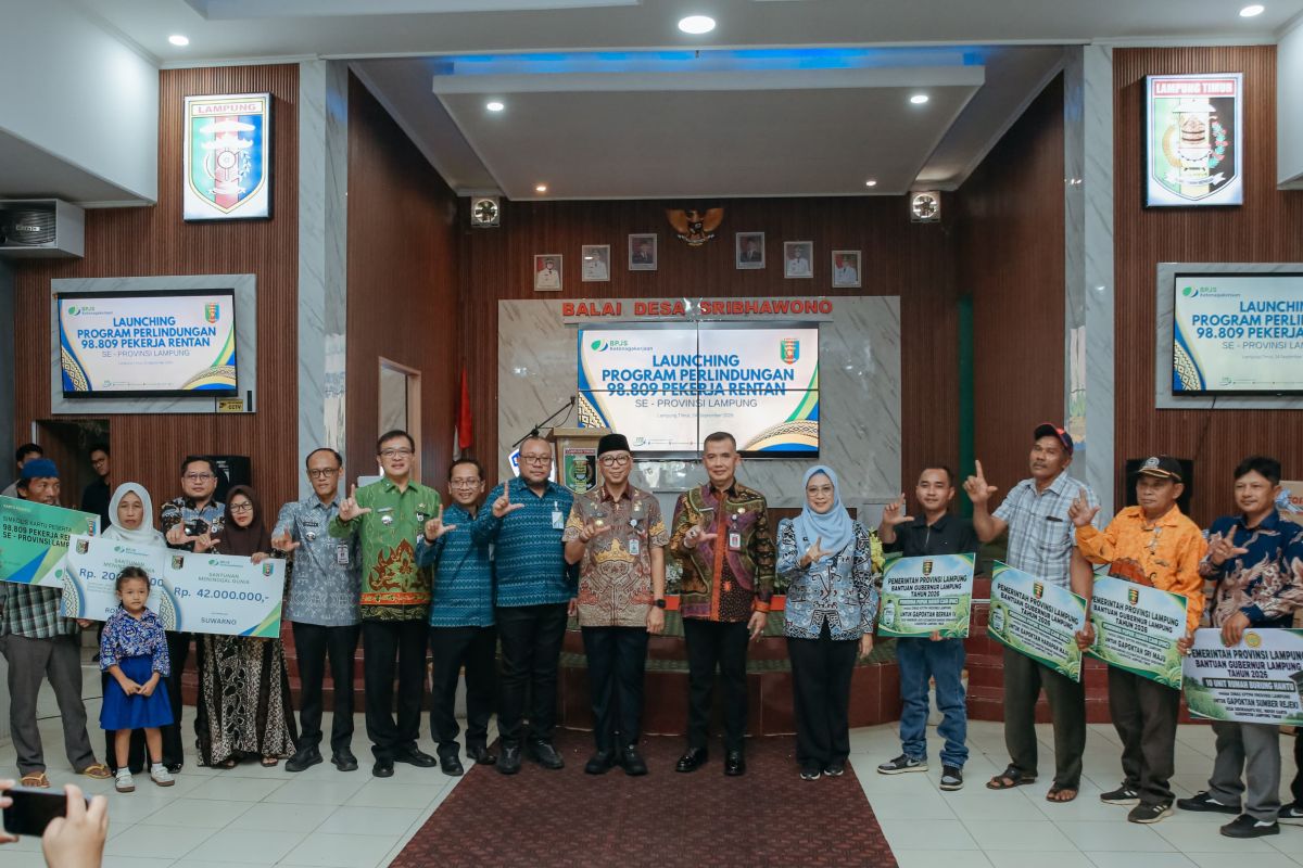 Pemprov Lampung Perluas Jaminan Sosial ke 98.809 Pekerja Rentan, Petani dan Nelayan Jadi Prioritas