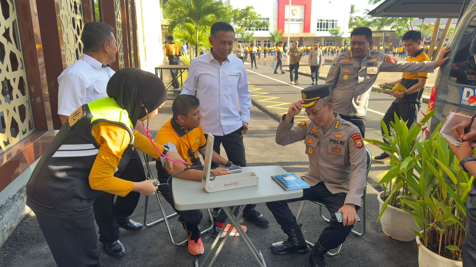 Biddokkes Polda Bengkulu Gelar Pemeriksaan Kesehatan Dadakan Usai Apel Pagi, Antisipasi Personel Drop Saat Tugas