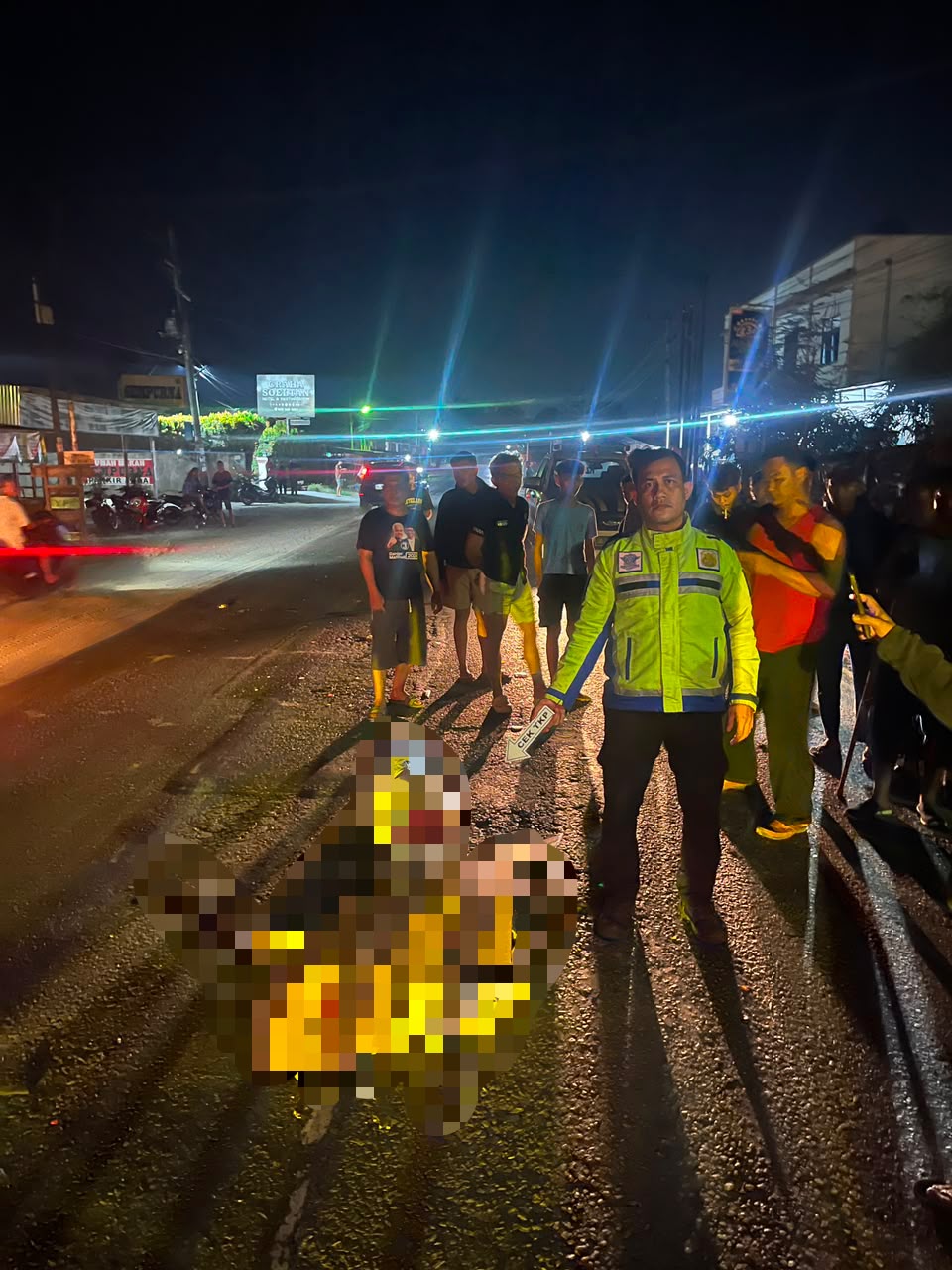 Sat Lantas Polres Sergai Olah TKP Lakalantas Tabrak Lari di Sei Rampah, Pelajar 17 Tahun Tewas