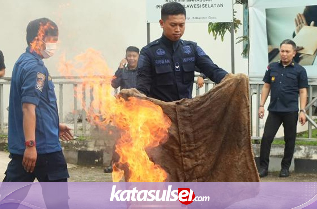 Simulasi Kebakaran di Rudenim Makassar Bikin Pegawai Panik, Damkar Gowa Turun Tangan Latih Evakuasi dan P3K