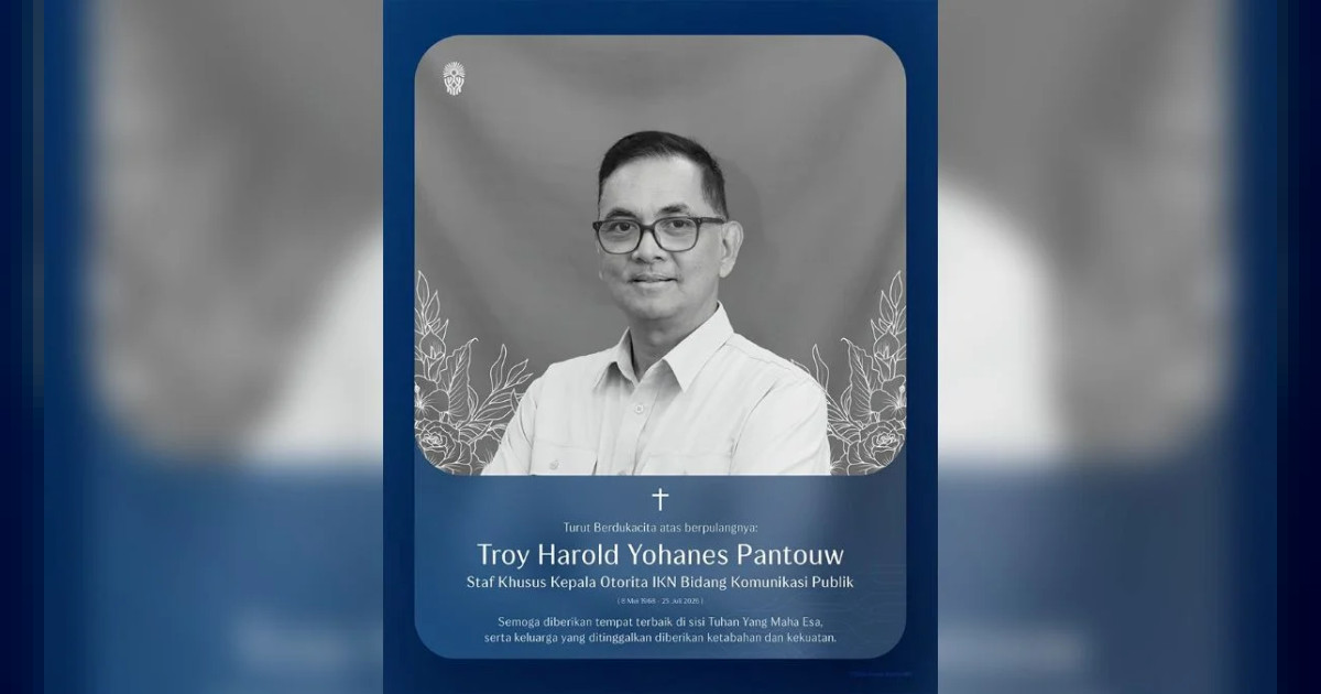 Staf Khusus Kepala Otorita IKN Troy Pantouw Meninggal Dunia di Hunian, Polisi Selidiki Penyebab Kematian