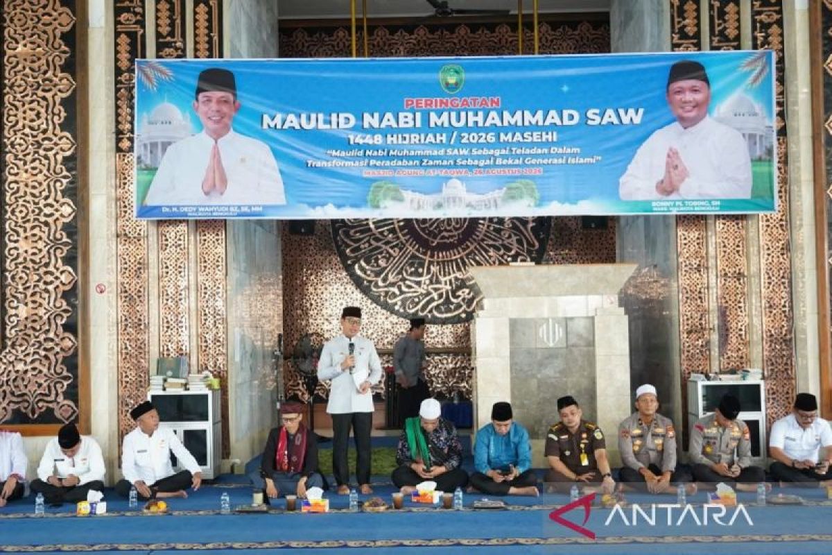 Pemkot Bengkulu Ajak Warga Teladani Nabi Muhammad di Tengah Perubahan Zaman, Wali Kota Sebut Tiga Pesan Penting Maulid 1448 H