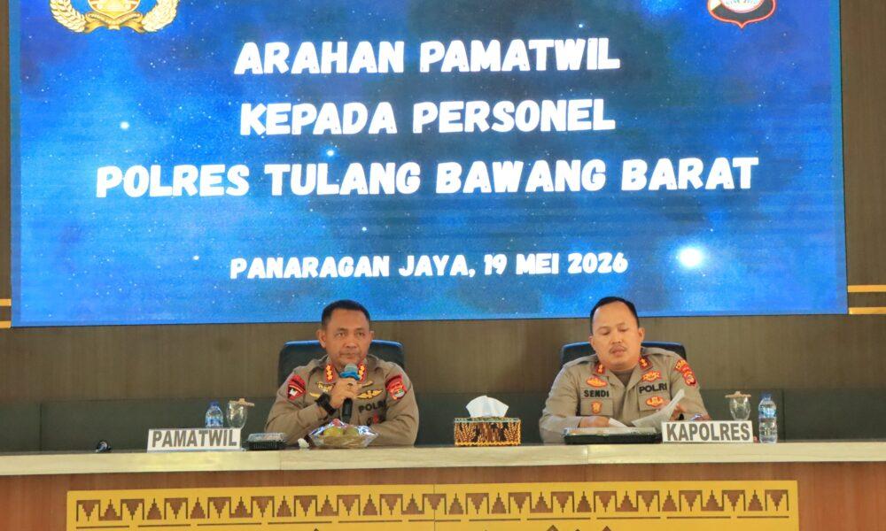 Dansat Brimob Polda Lampung Beri Arahan ke Polres Tulang Bawang Barat: Waspada Ancaman dan Hindari Pelanggaran Narkoba