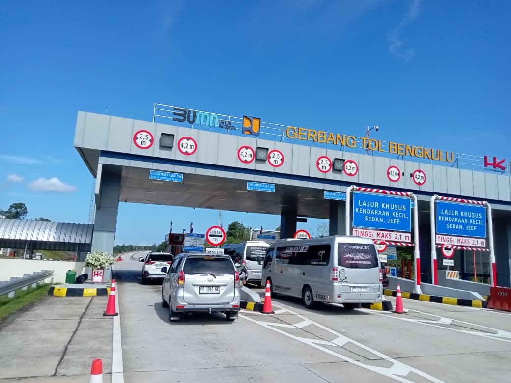 Arus Kendaraan di Tol Bengkulu–Taba Penanjung Melonjak 24 Persen Selama Libur Kenaikan Yesus, 1.747 Mobil Melintas
