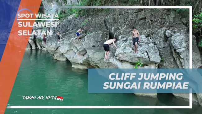 Aksi Cliff Jumping dari Tebing Sungai Rumpiae di Sulawesi Selatan, Selebritas dan Warga Buktikan Keberanian
