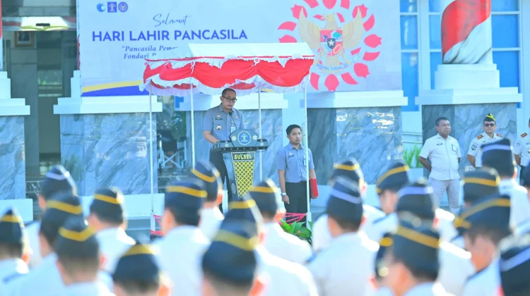 Kemenkumham Sulsel Peringati Hari Lahir Pancasila Bersama Tiga Kanwil Lainnya, Tekankan Nilai Gotong Royong