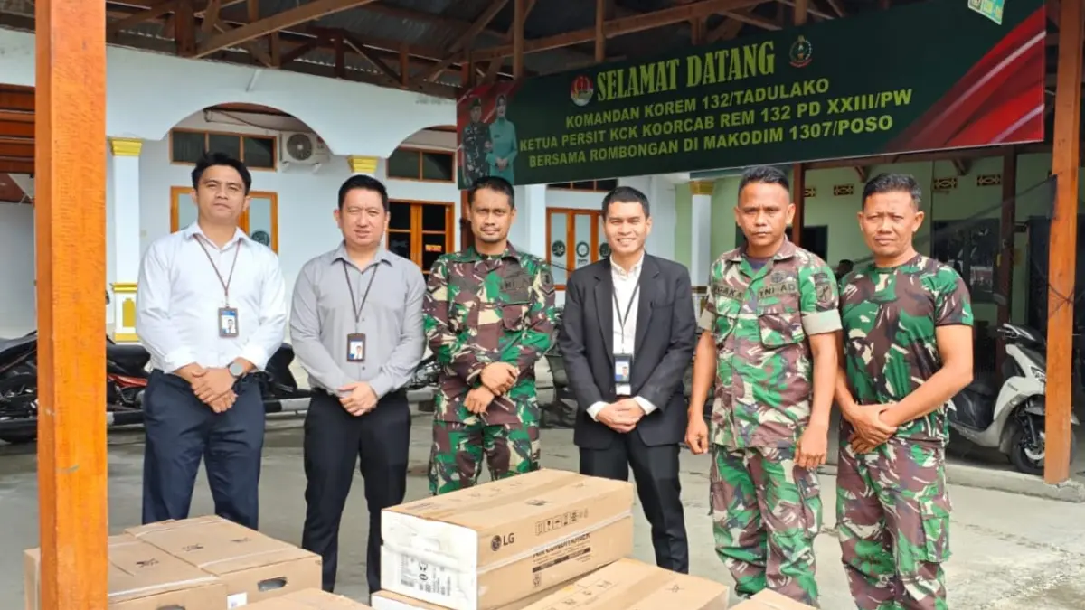 BRI Poso Salurkan Bantuan AC Tahap 2 ke Kodim 1307, Dukung Kenyamanan Prajurit di Markas Baru