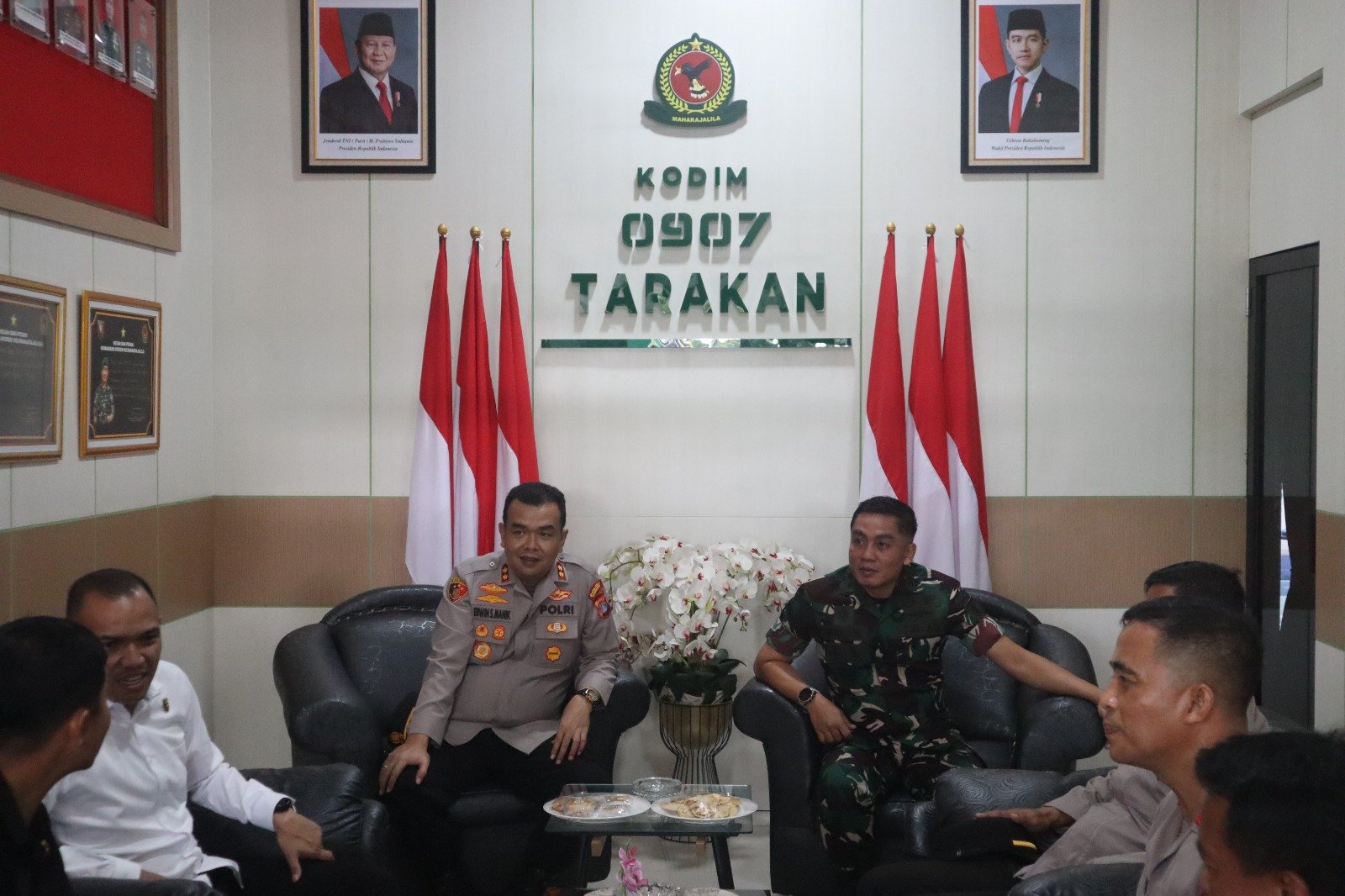Kapolres Tarakan Kunjungi Markas Kodim 0907, Perkuat Sinergi TNI-Polri Jaga Kamtibmas di Kota Tarakan