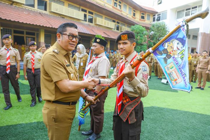 32 Pramuka Garuda Kota Tangerang Dilepas ke Jambore Nasional XII, Wakil Wali Kota: Bawa Pulang Prestasi dari Cibubur