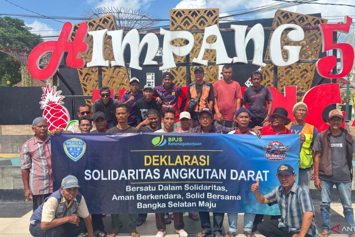 Komunitas Angkutan Darat Bangka Selatan Deklarasi Jaga Kondusifitas Wilayah, 25 Anggota Siap Jadi Mitra Keamanan