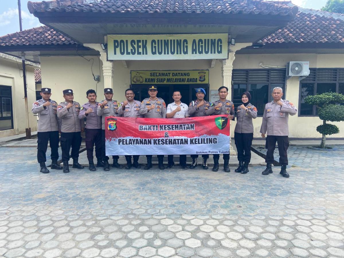 Personel Polsek Gunung Agung Tubaba Dapat Pemeriksaan Kesehatan Gratis, Cek Tekanan Darah hingga Gula Darah