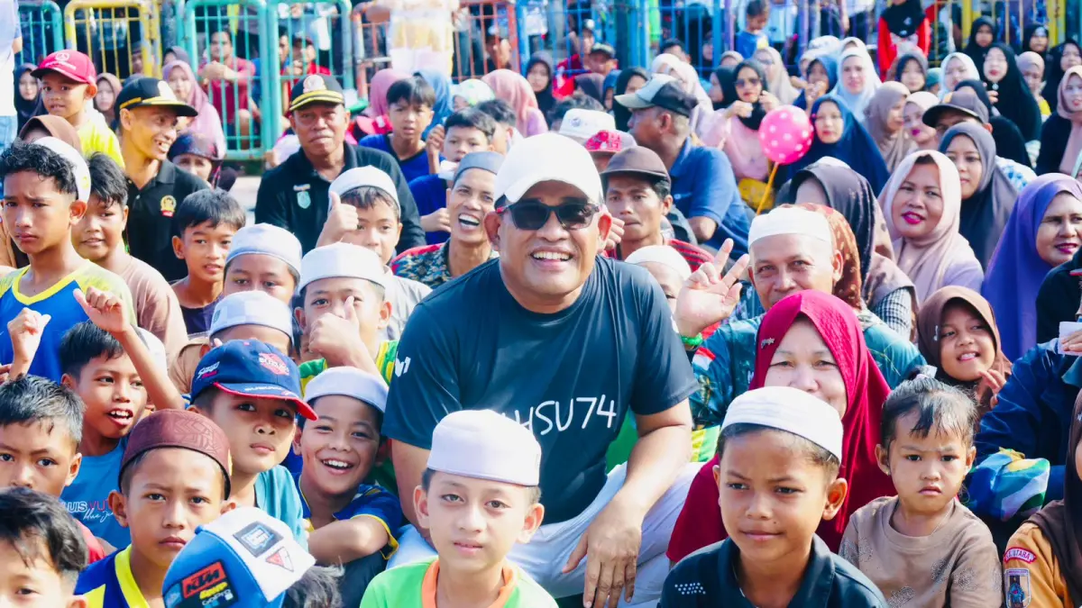Ribuan Warga Padati Jalan Santai HUT Ke-74 HSU di Danau Panggang, Berebut Doorprize Sepeda Listrik