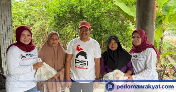 Kader PSI Sulsel Rutin Gelar Jumat Berkah di Pinrang, Salurkan Bantuan ke Warga Desa Malimpung