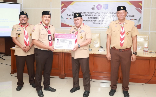 Pramuka Ternate Resmi Beralih ke KTA Digital, Data Anggota Bakal Terintegrasi ke Basis Data Nasional