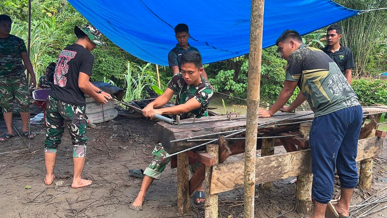 Program Bakti TNI Lanjutkan Pembangunan Jembatan Gantung 50 Meter di Nias Utara, Hubungkan Tiga Desa Terdampak Banjir Bandang