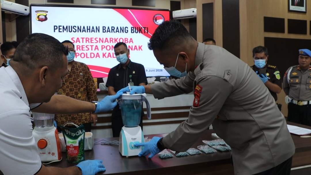 Polresta Pontianak Musnahkan 1.562 Butir Ekstasi, Selamatkan 3.124 Jiwa dari Ancaman Narkoba