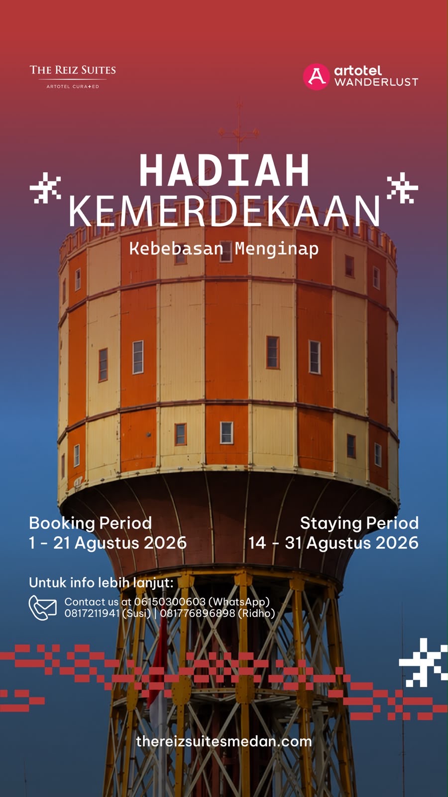 The Reiz Suites Medan Bagi Voucher Free Stay untuk Member Artotel Wanderlust, Tukar Poin Selama Agustus 2026