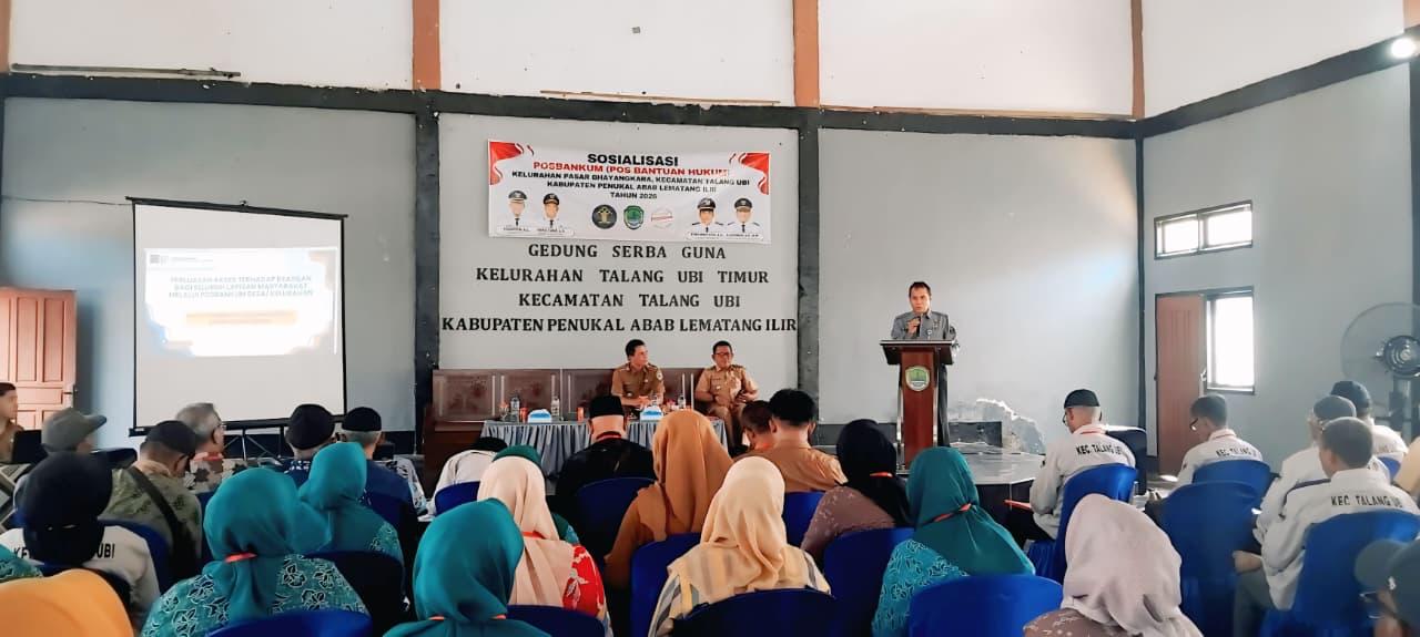 Kemenkum Sumsel Gelar Sosialisasi Bantuan Hukum Gratis di PALI, 200 Warga Talang Ubi Antusias Hadir