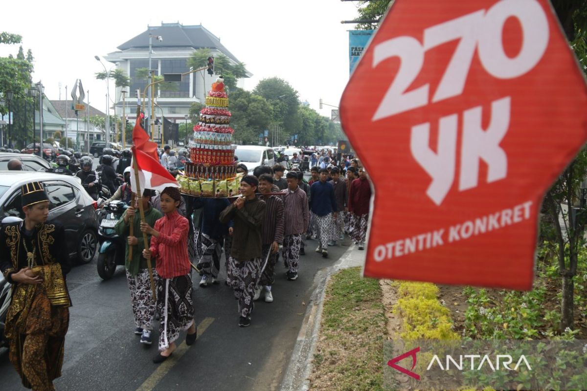 1.000 Pelajar TK hingga SMA Meriahkan Karnaval HUT ke-270 Kota Yogyakarta di SMPN 5