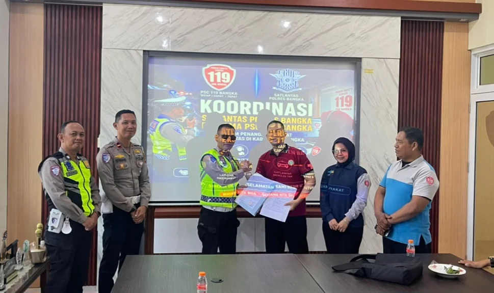 Sat Lantas Polres Bangka dan PSC 119 Teken MoU, Respons Penanganan Kecelakaan Dikebut dengan Hotline Terintegrasi
