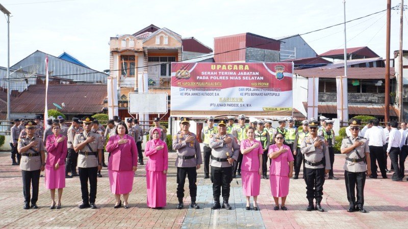 Mutasi 3 Pejabat Utama Polres Nias Selatan, Kapolres AKBP Ferry Minta Pejabat Baru Segera Kenali Karakteristik Wilayah