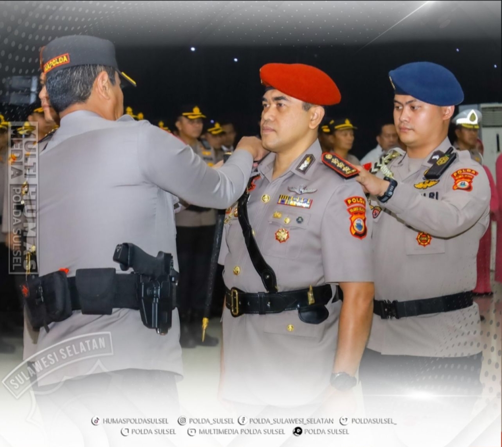 Kapolda Sulsel Lantik Kombes Taufik Herdiansyah sebagai Dirreskrimsus, Gantikan Andri Ananta Yudhistira