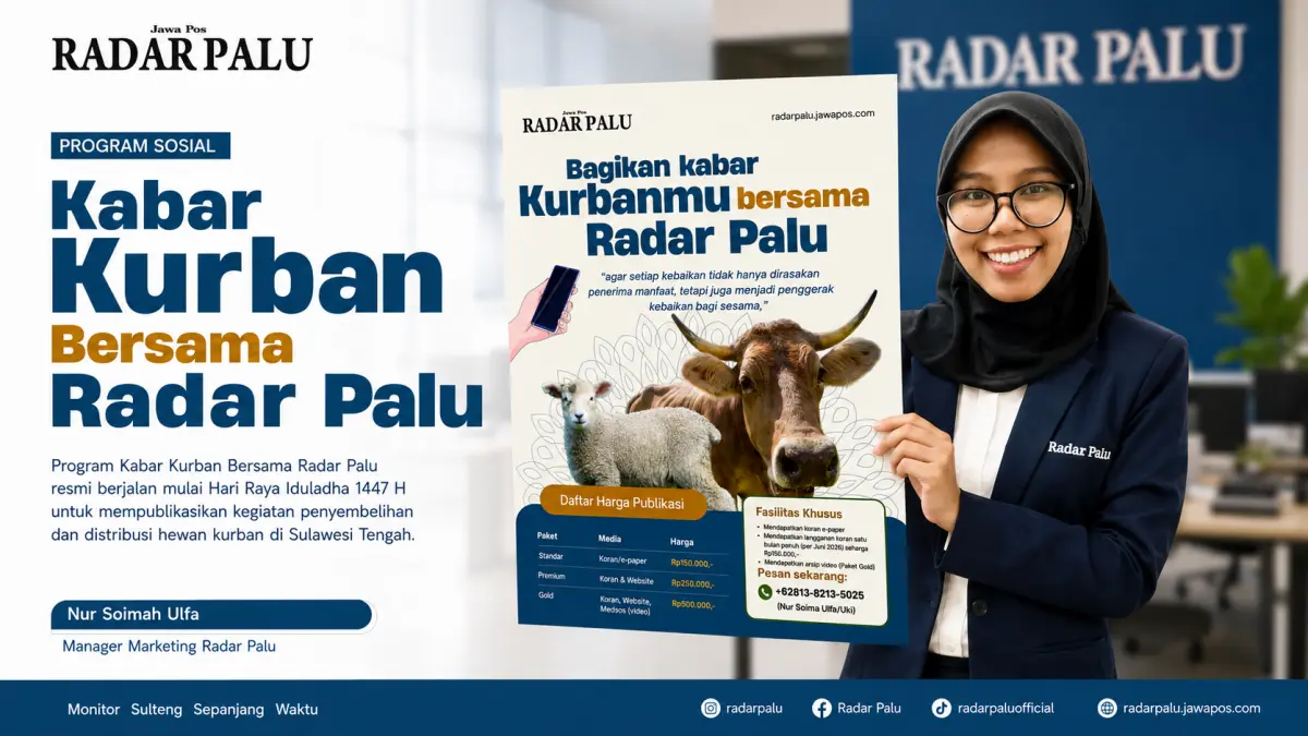 Kabar Kurban Bersama Radar Palu Resmi Bergulir, Publikasikan Semangat Berbagi Iduladha 2026 di Sulawesi Tengah