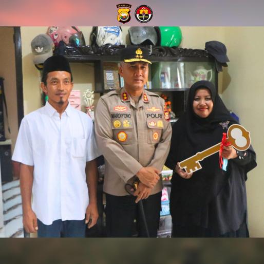 Polda Bengkulu Resmikan 3 Rumah Bedah di Gading Cempaka, Total 74 Unit untuk Warga Kurang Mampu